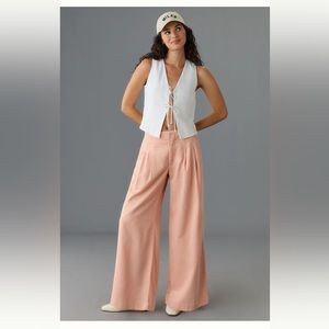 NWT Maeve pleated wide-leg pants
